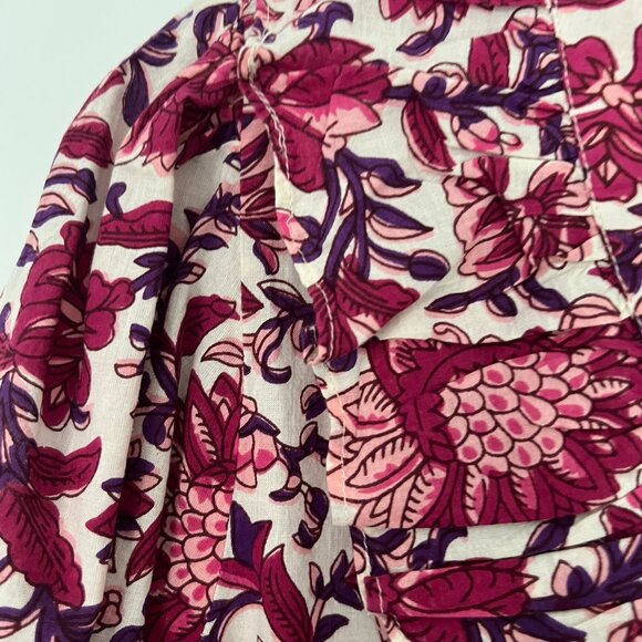 Evereve Ari Ruffle Collar Floral Print Blouse  SZ Small NEVER WORN - Picture 7 of 16